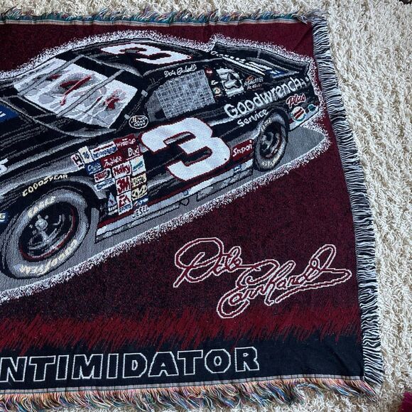 Vintage Dale Earnhardt The Intimidator #3 NASCAR Throw Blanket Tapestry 57×44 EU - Picture 3 of 10